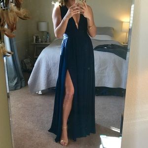 Heavenly Hues Navy Blue Maxi Dress
